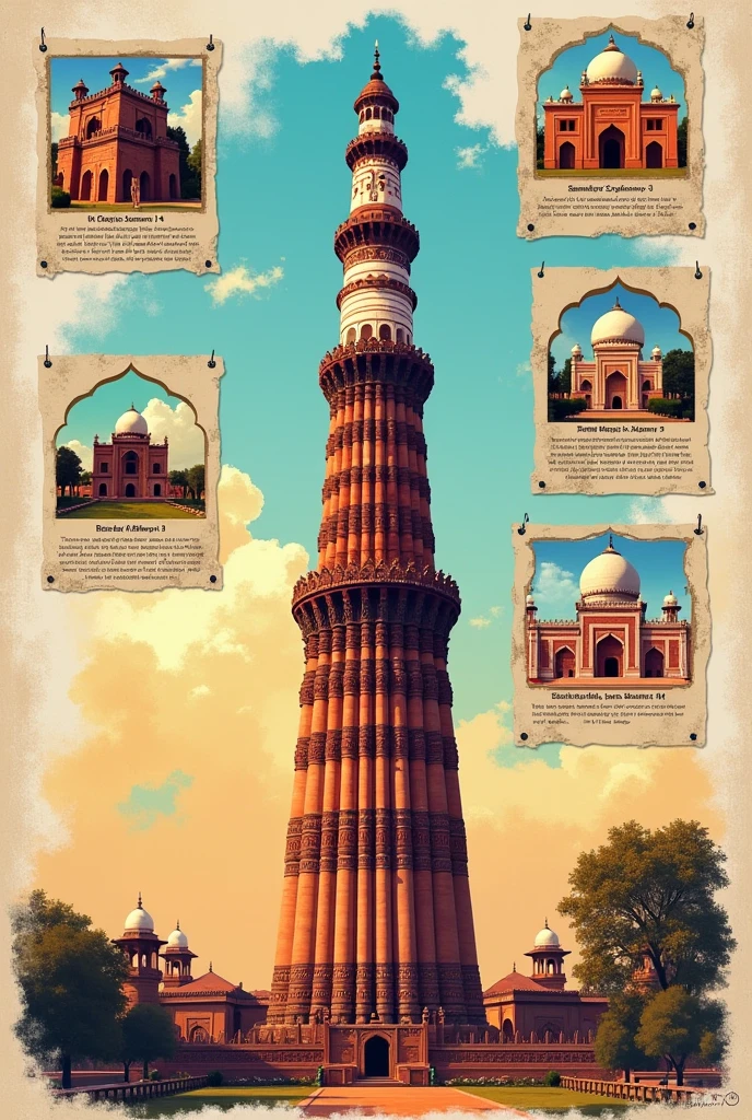 For a YouTube thumbnail idea for "Kutub Minar Mahruli Complex Delhi," you might consider:

Title Overlay: "Explore the Majestic Qutub Minar!"
Visual Elements: A high-resolution image of the Qutub Minar prominently featured in the center. Include smaller images or icons of the surrounding Mahruli complex landmarks in a collage format.
Color Scheme: Use vibrant colors to highlight the Qutub Minar and create a sense of depth, with contrasting text colors for readability.
Additional Details: Include an arrow or marker pointing to notable features of the complex, with a text overlay like "Hidden Gems Revealed!"
This will create an engaging and informative thumbnail that draws viewers in.