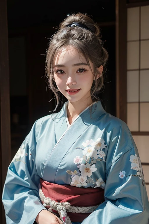 ((Highest quality)), ((masterpiece)), (detailed), One beautiful person、smile、Are you okay、Silver Hair、male、Genuine、Old Japan、haiku、nature、Real