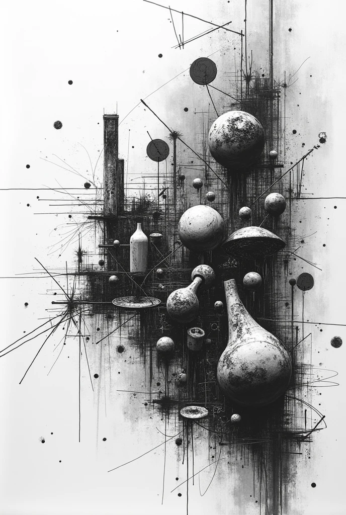 Design me a black and white image of drawings to draw 



