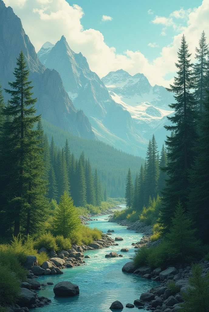 Situation of the nature past and present make it a poster