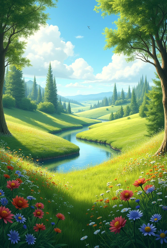 Create me a realistic summer picture