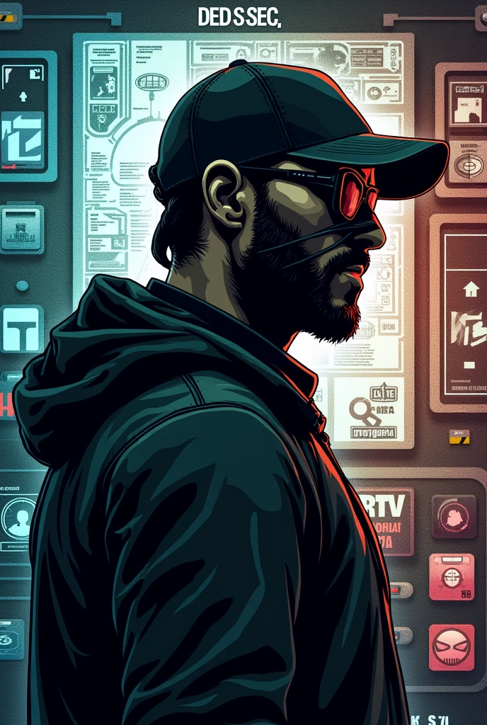 i want a watch dogs 1,2 or legion wallpaper, a portrait one, that is high quality image, i don't know what you can make neither 4k, 1440p or 1080p, just good quality, I want it more of kinda comic or anime quality, with the watch dogs logo and aslo some of the dedsec apps with some cool logos and i want it only aiden Pearce 