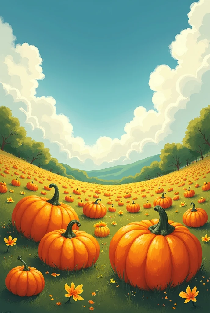 Squash that spreads beneath the sky. for kids poem