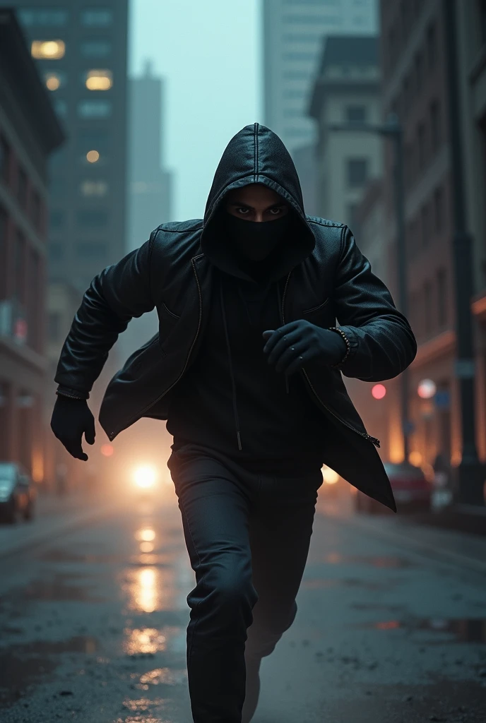 Thief run away
