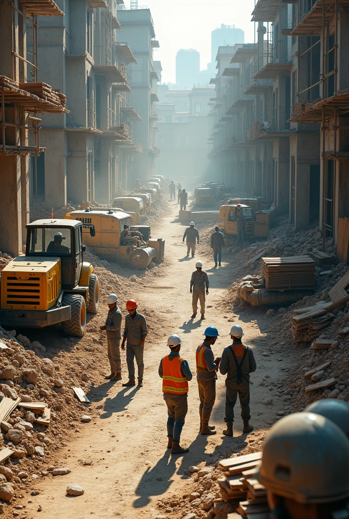 Construction site a real photo
