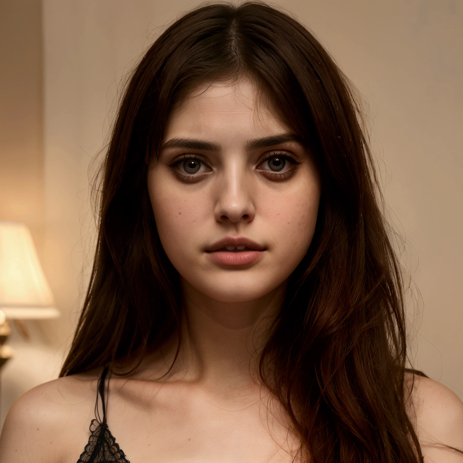 Portrait photo of a girl looks like a Ana de Armas, Alexandra Daddario