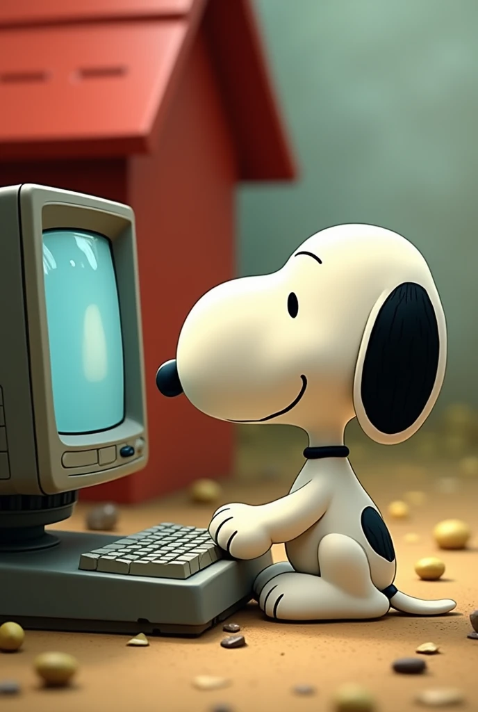 Snoopy computer drawing