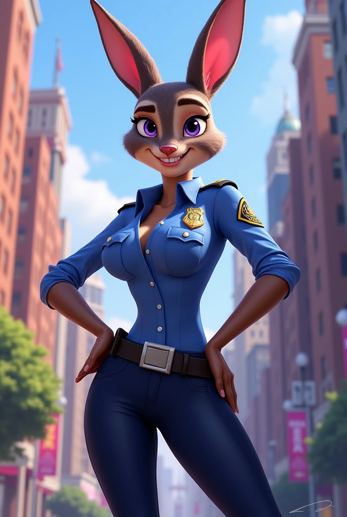 Create a picture of Judy from Zootopia with a hot ass