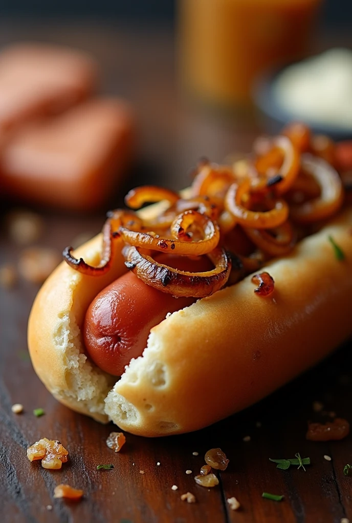 Hotdog oignon cuit