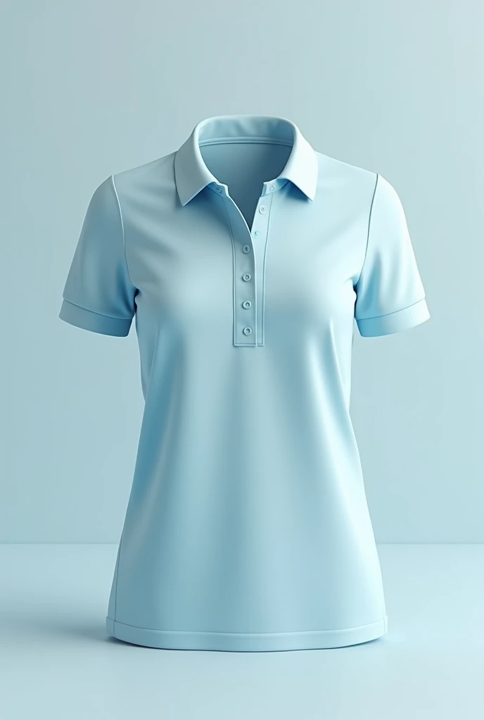 short sleeve polo shirt for women pastel blue not logo, alone polo