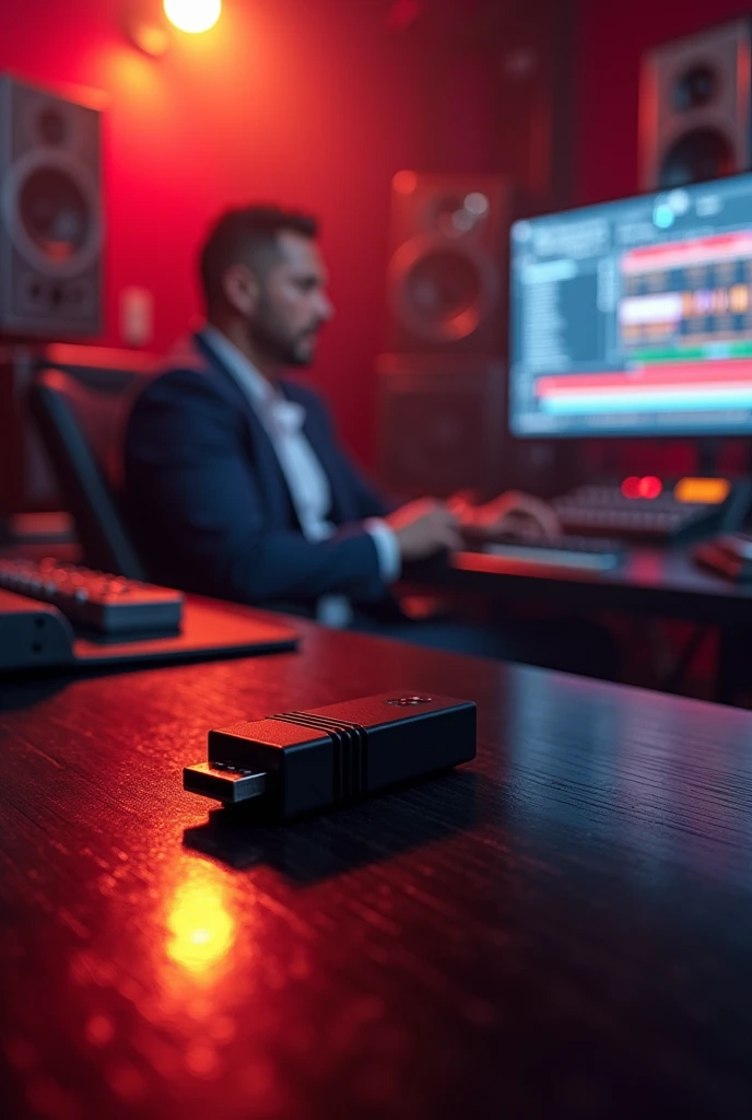 A pendrive on a table, luis miguel, music, Lights, Lights cinenatograficas, estudio musicl
