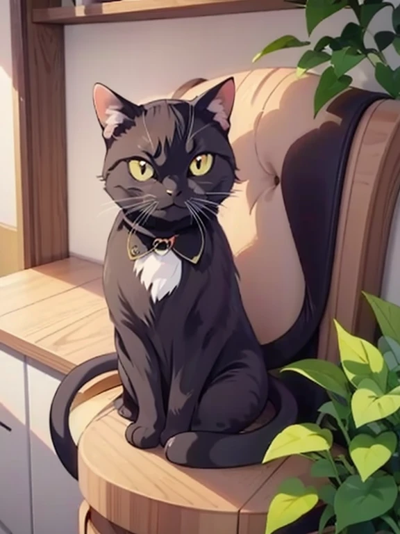 Black cat Barrel sitting