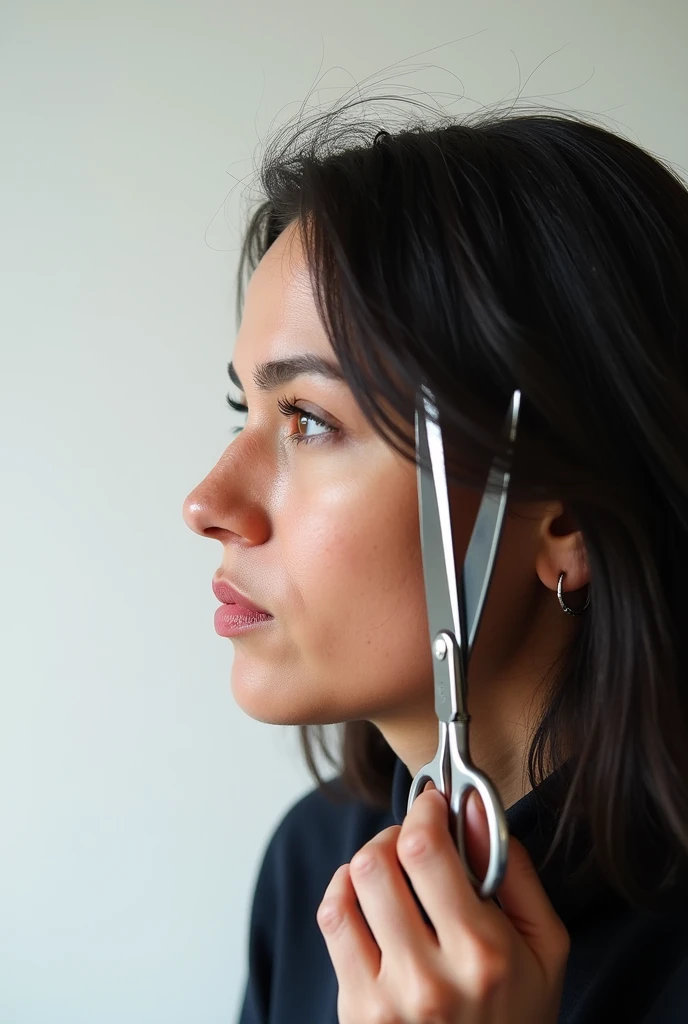 Profile photo of writing GA CORTES with scissors on a white background