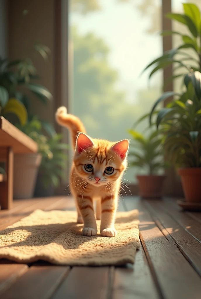 The cat wanders everywhere