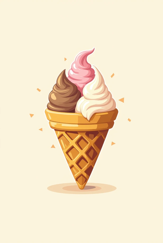 logo about waffle and ice cream