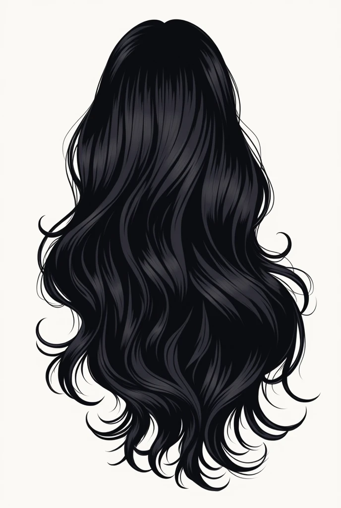 Simple logo for women's shampoo label, with beautiful black hair