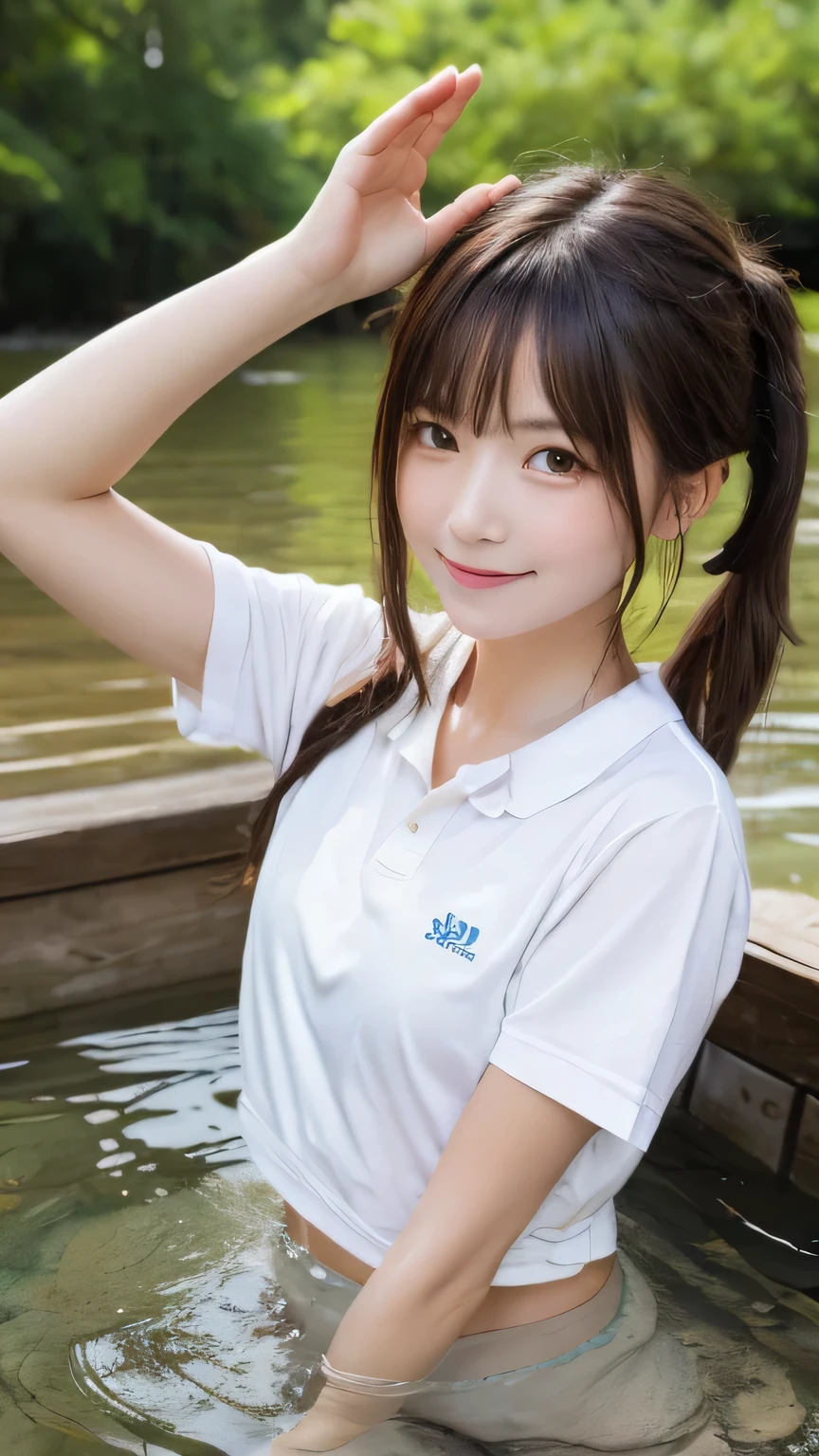 Best image quality (8k, High resolution, masterpiece: 1.2), Very detailed, Random Hairstyles, 2 woman,
Extraordinary beautiful girl、Cute and beautiful face details、(Dealing with the Children_v1:0.008)、
score_9, score_8_upper, score_7_upper,
situation: A brown bear trying to catch a fish in the shallow waters of a stream。Raise your front legs、While smashing through the water、Staring at the water with a serious expression。
landscape: In the forest where a clear stream flows、Colorful flowers bloom all around、Sometimes the wind blows々The leaves of the。
Camera angle: From a low position、Photographed to emphasize the water surface and the movement of the brown bear。A close-up shot showing the bear's serious expression.。
,Active stop temporarily ,
On her side、The thunder danced。
Focus on the upper waist
, Random cute poses ,Big eyes ,Puffy eyes , Heart pupil, blush , Big shy smile , salute