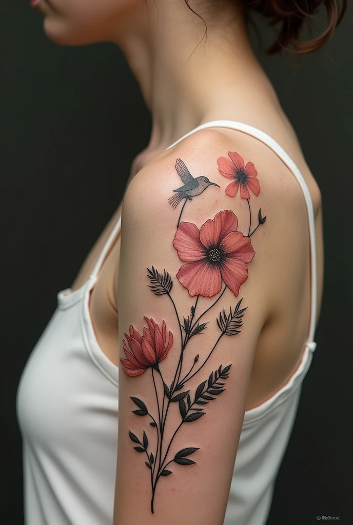 Murakami flower tattoo