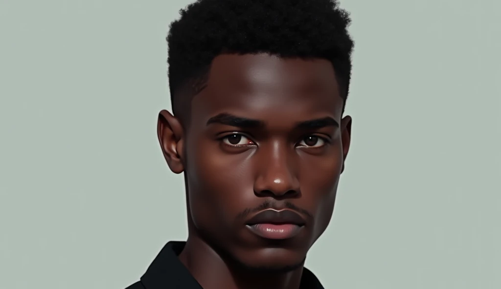 A black man, with straight hair and light eyes
