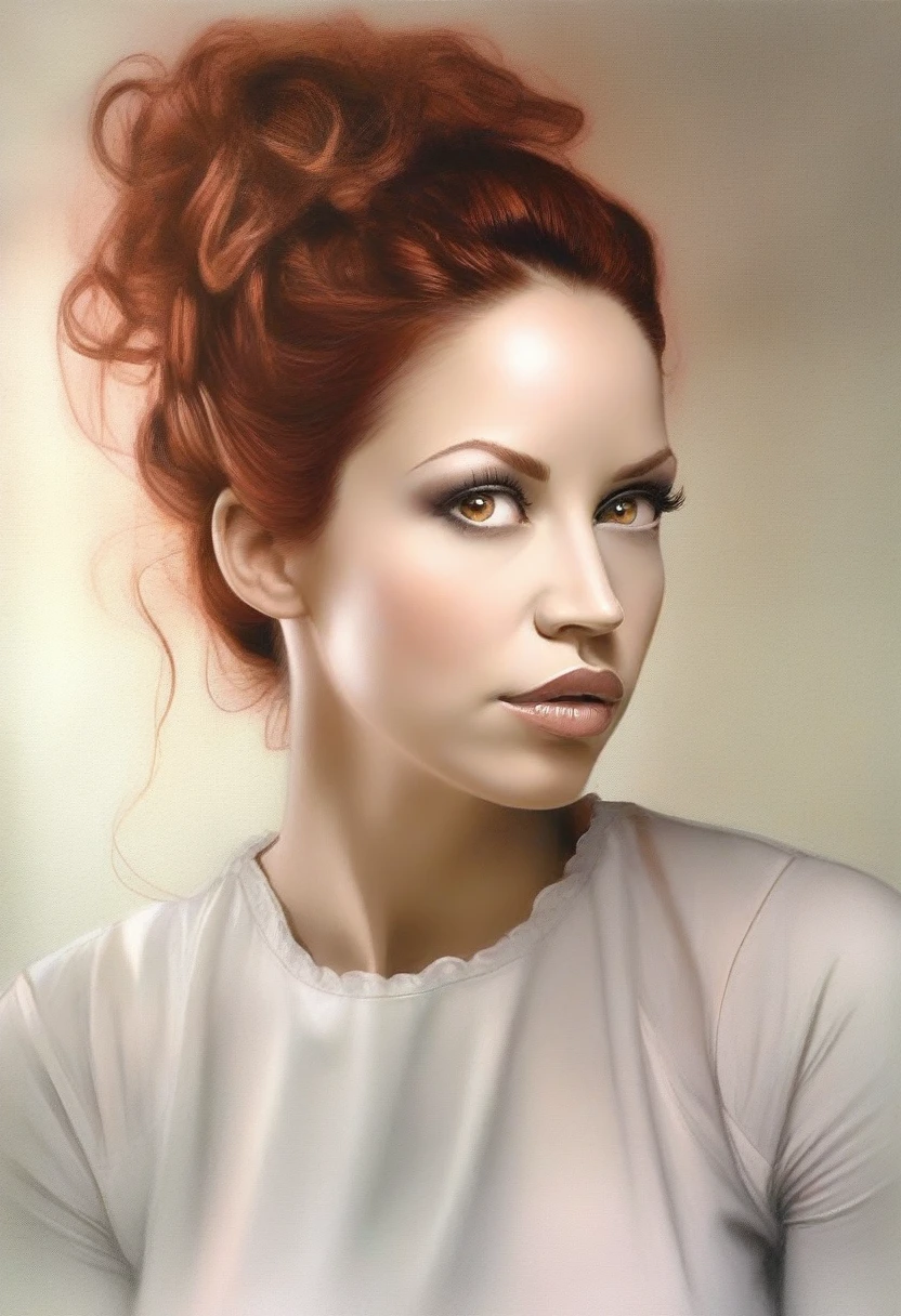bncbchmp, light natural tones , ((pencil drawing , watercolor drawing)), portrait of a woman, detailed eyes, beautiful , highly detailed, soft color tones, soft lighting, detailed lines, sharp, realistic, brush strokes