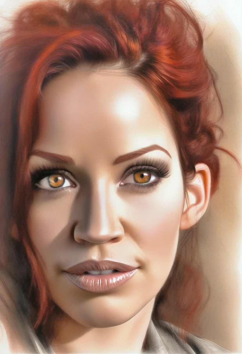 bncbchmp, light natural tones , ((pencil drawing , watercolor drawing)), portrait of a woman, detailed eyes, beautiful , highly detailed, soft color tones, soft lighting, detailed lines, sharp, realistic, brush strokes