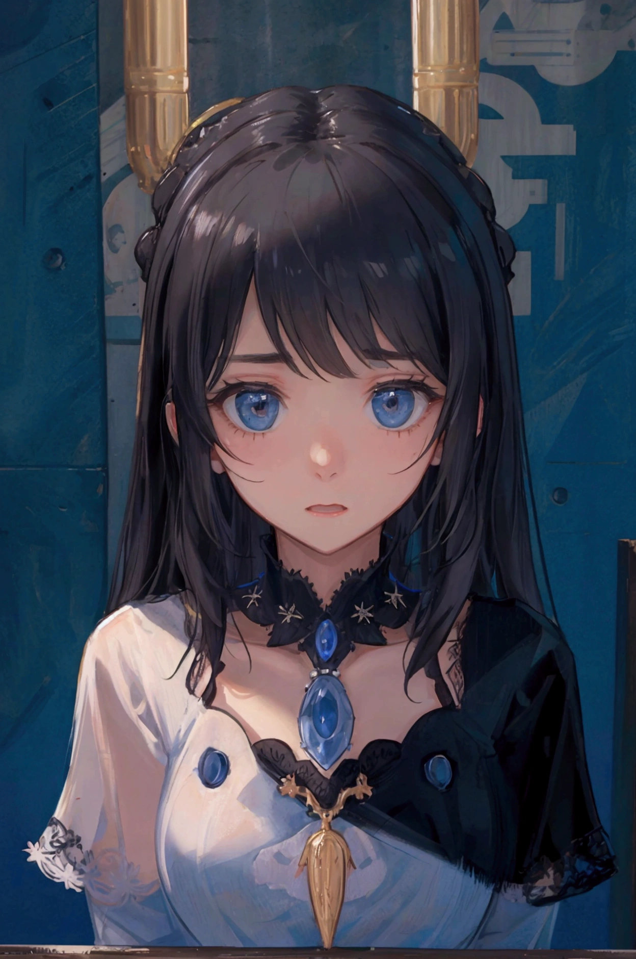  youth　Profile seen from below　A pounding expression　Embarrassed expression