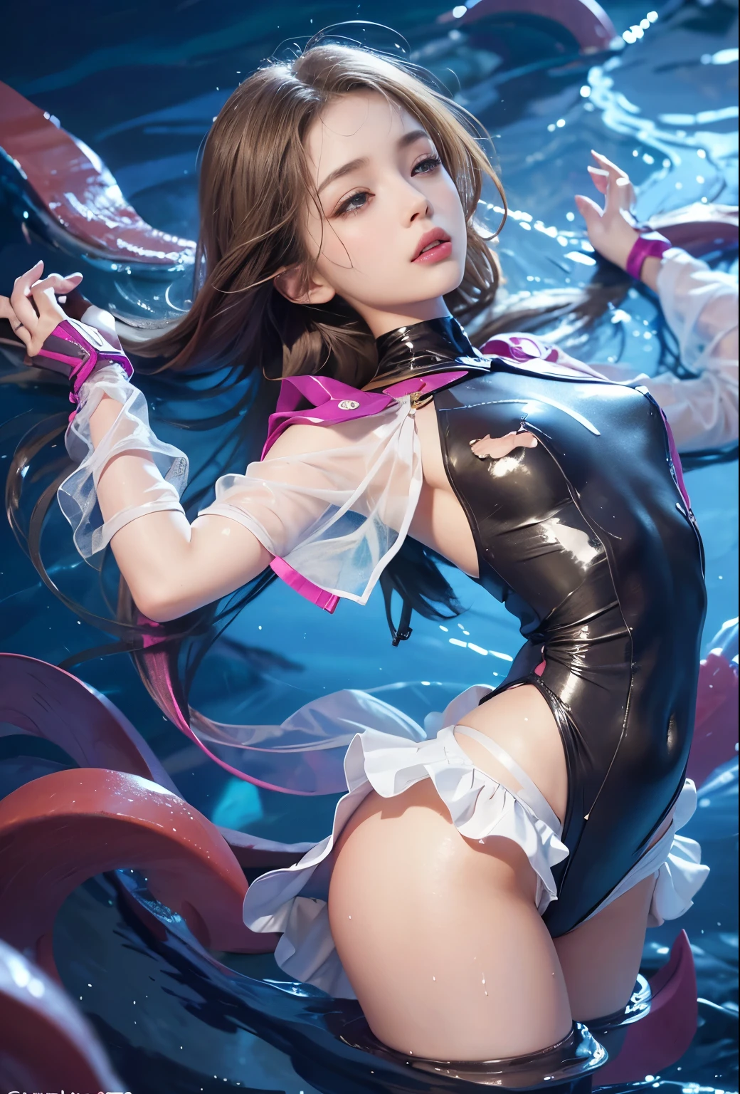 photorealist,High resolution,HdR,generated by AI,Awesome,{{{amazing quality, very Aesthetic}}},{{{Aesthetic, Best Quality, absurdities, realist}}},super detailed wonder,{{light reflecting clothing}},dynamic lighting,{{Marine Senshi in uniform}},{{{sailor mars}}},Beautiful, ,Alone,small breasts,white leotard,Red mini skirt,{{{{{emphasis line,electric shock}}}}},{{{{{Arched back}}}}},{{{battle damage,torn clothes,sweaty clothes}}},{{arched eyebrows}},{{{closed eyes}}}, {{shout out}},ORGASM, {{{naked,NSFW, Best Quality, amazing quality, very Aesthetic, absurdities,Scoop Neck,,Beautiful Caucasian woman,(((open neck))),slender body,light blond hair, Attractive posing, full body, perfect detailed face, frame the head, glamour,damage costume,Beautiful Caucasian woman,slender full body,perfect detailed face, frame the head,wear torn,(torn clothes:,,,(()),(night sea background:1.2),shiny skin