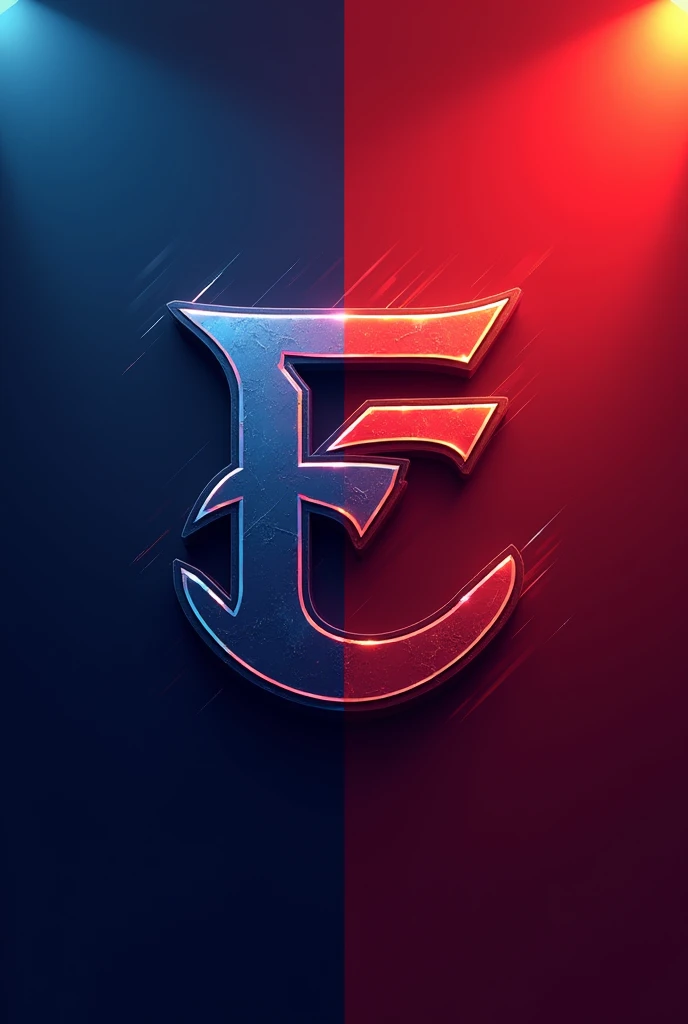 a team logo, for use in the game Fc 24, the image must have the name "Puts Fcc" and with the colors red and blue