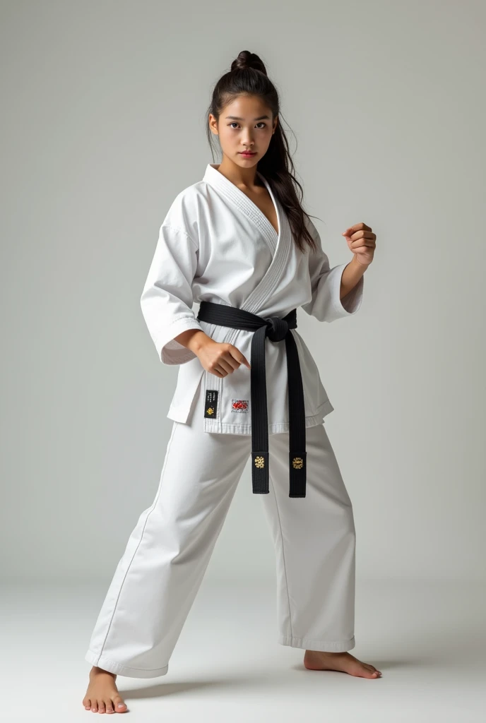 Girl in karate suit 