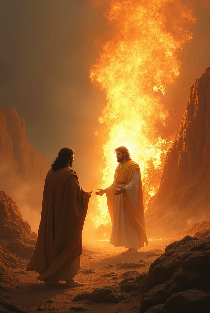 God promised to be with Moses and gave him signs to prove his power.. Moses hesitated, but finally accepted the mission.
