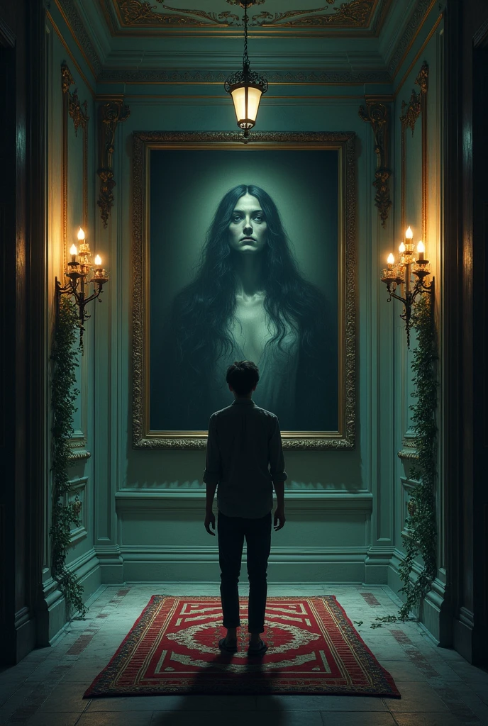 Le portrait révèle un indice : “The key is hidden under the entrance mat.&quot;You rush towards the hall of the haunted mansion . Devrais-tu soulever le tapis ou ignorer l’indice et continuer à explorer?