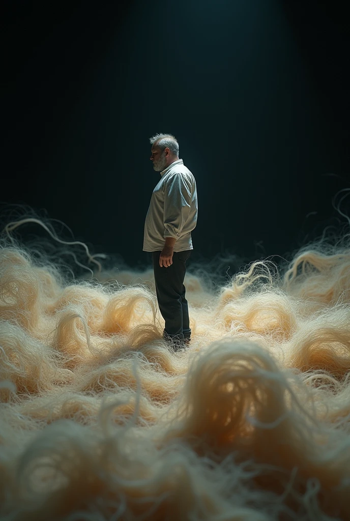 A man standing on hairs