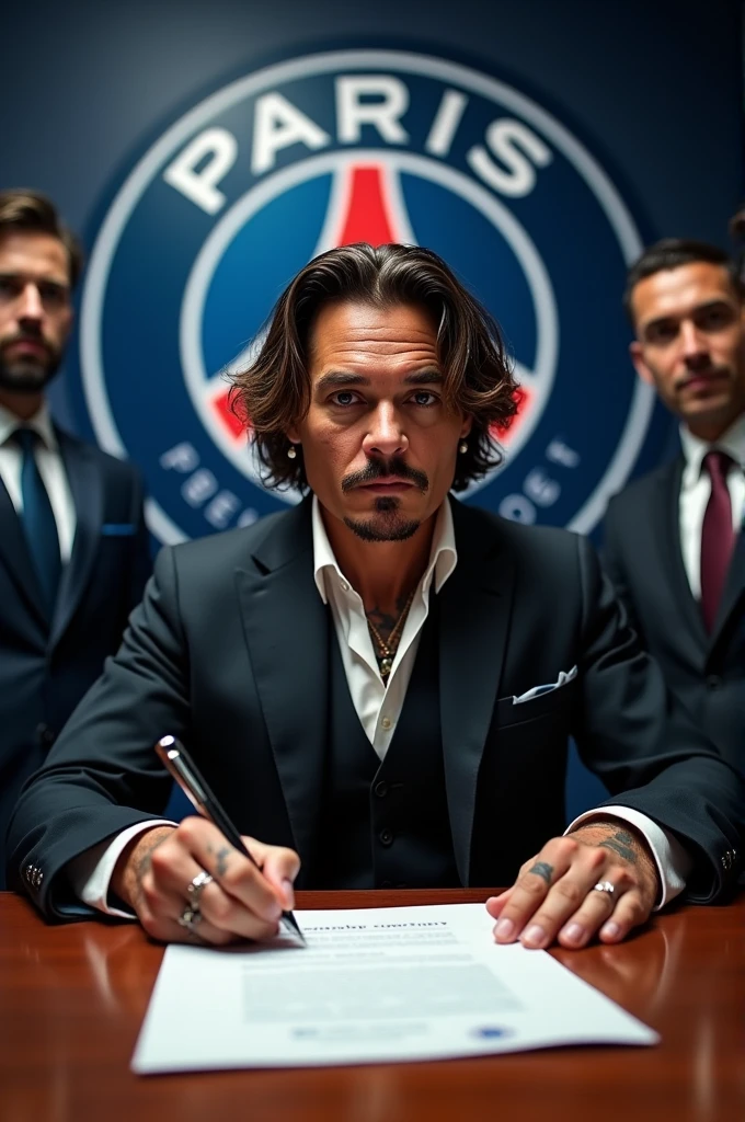 Jonny depp qui signe au psg