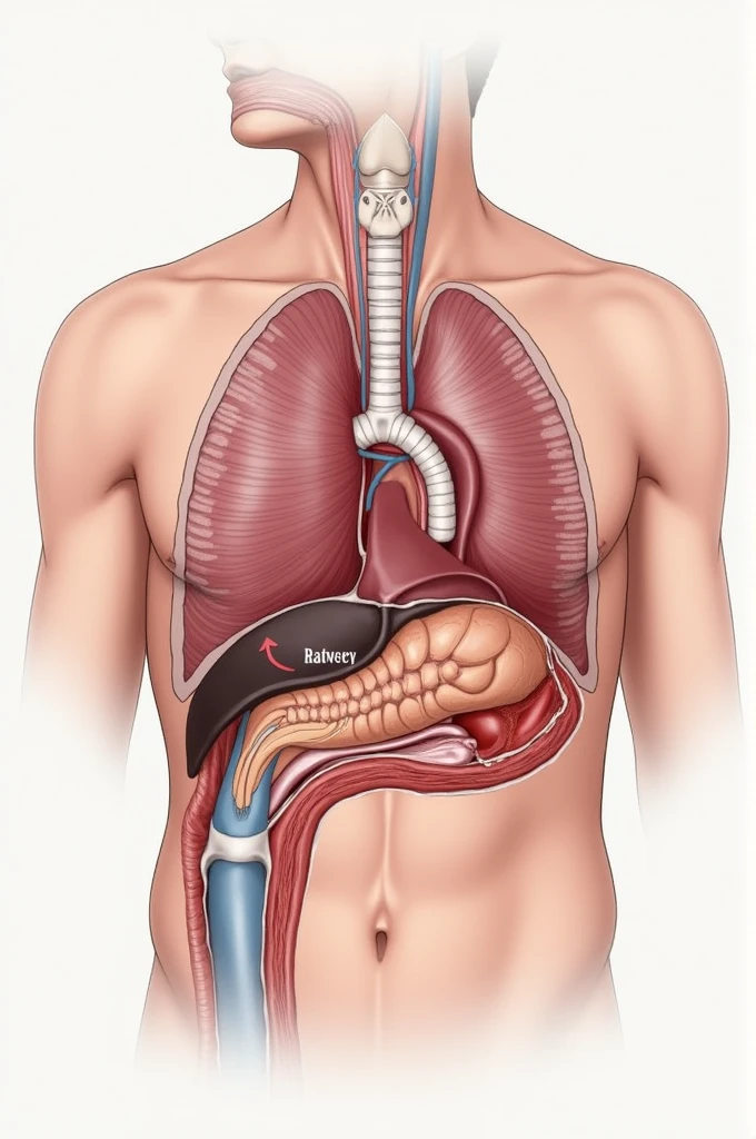 Create a respiratory system focused on the larynx part and epiglottis