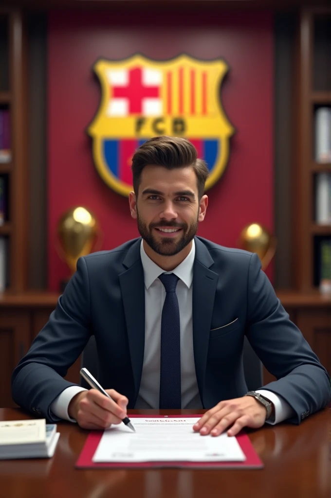 Me signing for FC Barcelona