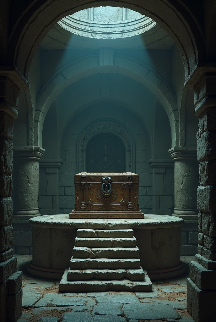 The stairs lead you to a secret crypt. In the center, a wooden chest is placed on an altar. The key you found fits into the lock. The chest contains an ancient scroll, revealing the secret of the mansion. But be careful, every word you read could seal your fate…