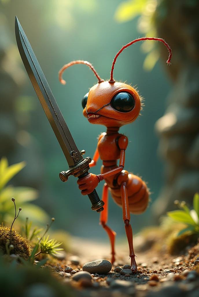 An ant with a sword