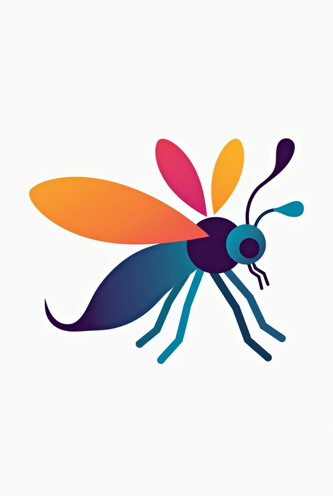 Logo of an Instagram account of a project called “menosquito” that is in charge of eliminating mosquitoes with bright colors (Just say the name of the project and an image)