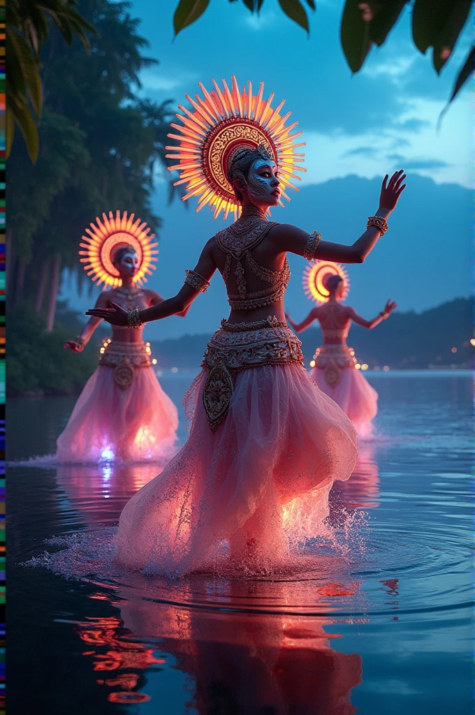 Sri Lankan yaka dance mix twomorrowland vibe and Sri Lankan lake side background