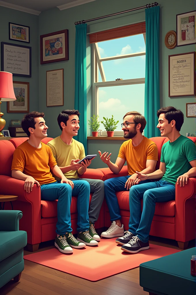 Crie uma imagem da série “The Big Bang Theory”