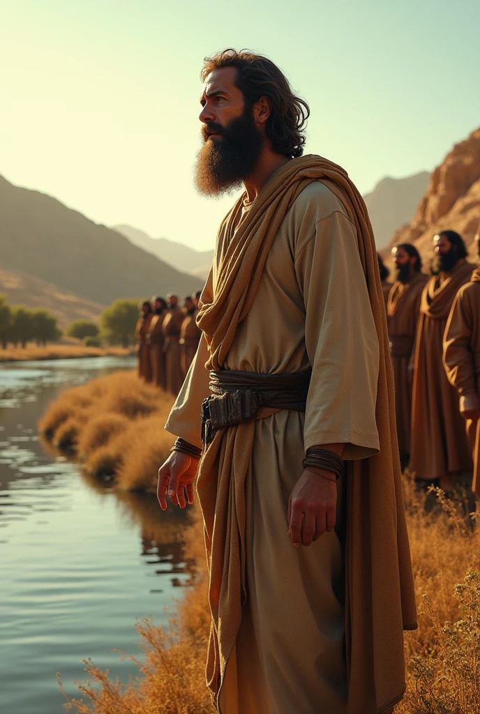 biblical history,
john the baptist warns the people on the banks of the jodao river