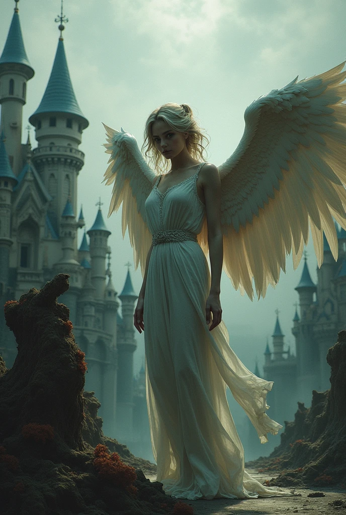 Disney land Dystopia, luis royo
expresive eyes, Fallen angel