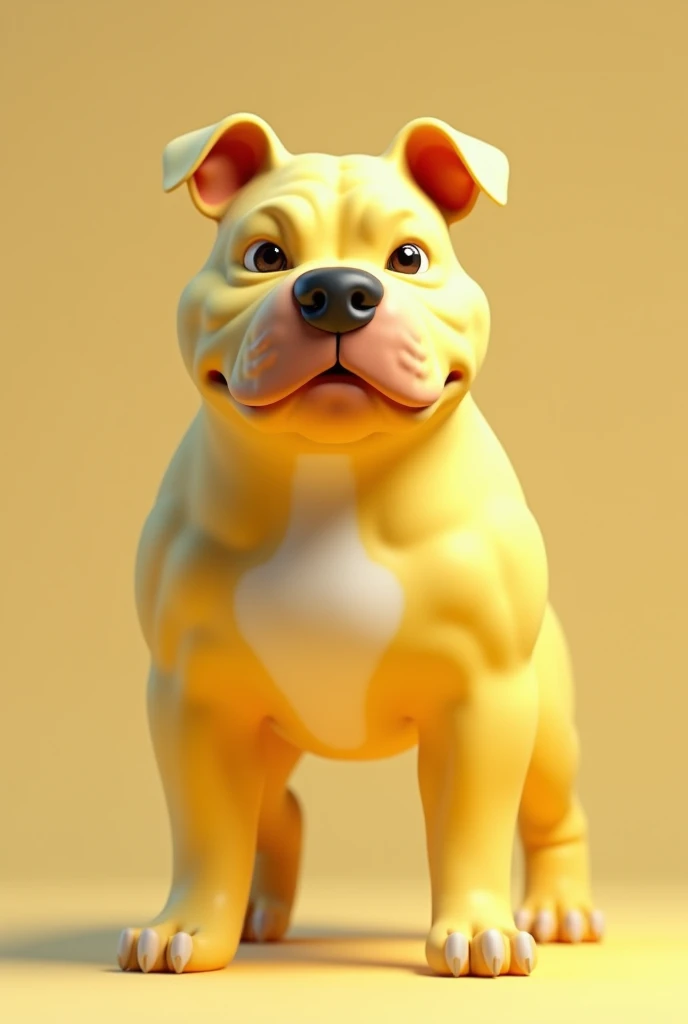 American Pitbull dog the same dog but light yellow