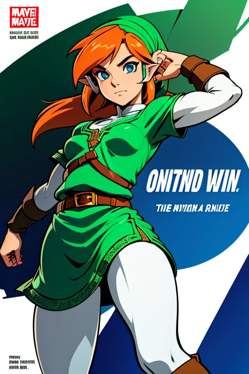 comic cover (link in the middle,) (link woman)