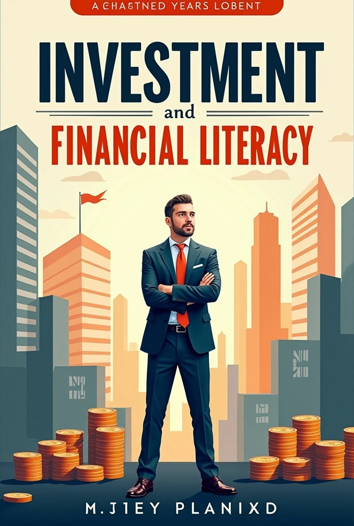 A book cover about investments and financial education features elements about wealth