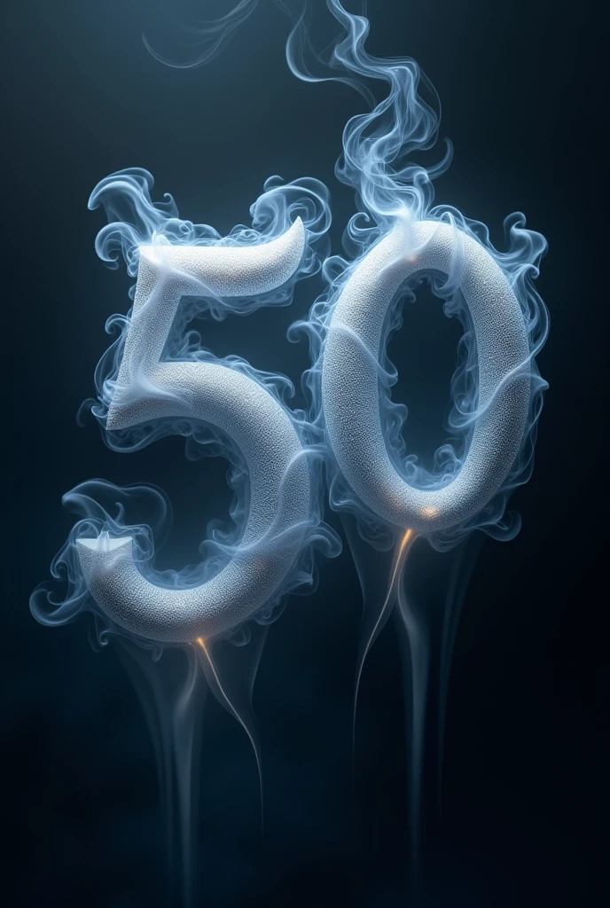 Drawing of number 520 in smoke style