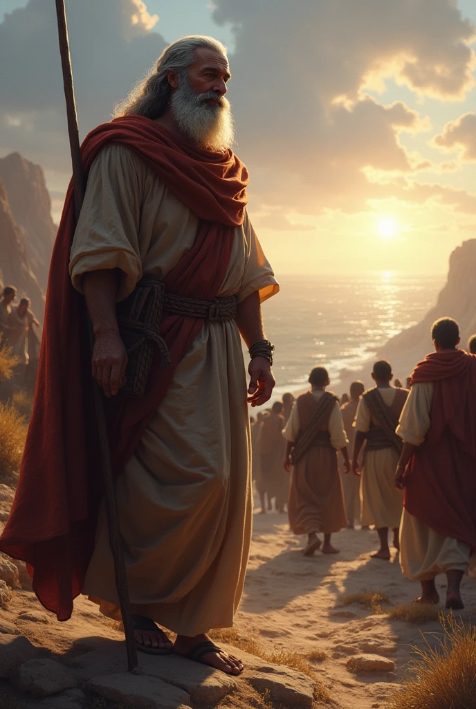 Despite the hardships and rebellious behavior of his people, Moses continued to guide them towards the Promised Land. He faced many challenges, but kept his faith in God. at the end, Moses saw the Promised Land from afar, but did not enter it.
