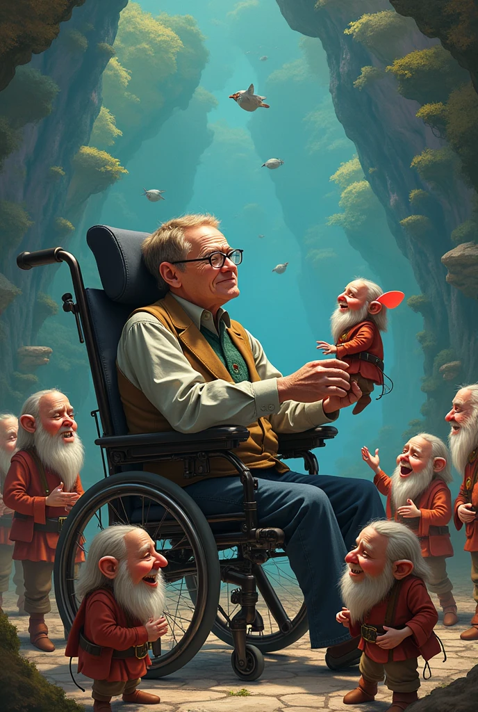 Stephen Hawking con Enanos