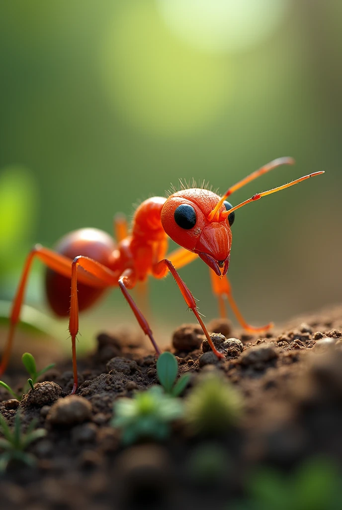 Small red ant at utra 4k hd quality 