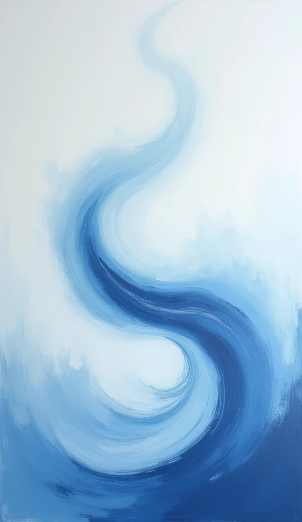minimalist wind,abstract painting,blues colors,Advanced sense,a sense of atmosphere